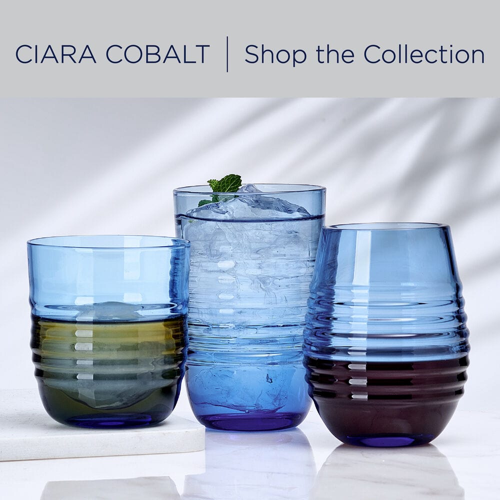 Ciara Cobalt Set of 4 Highball Glasses
