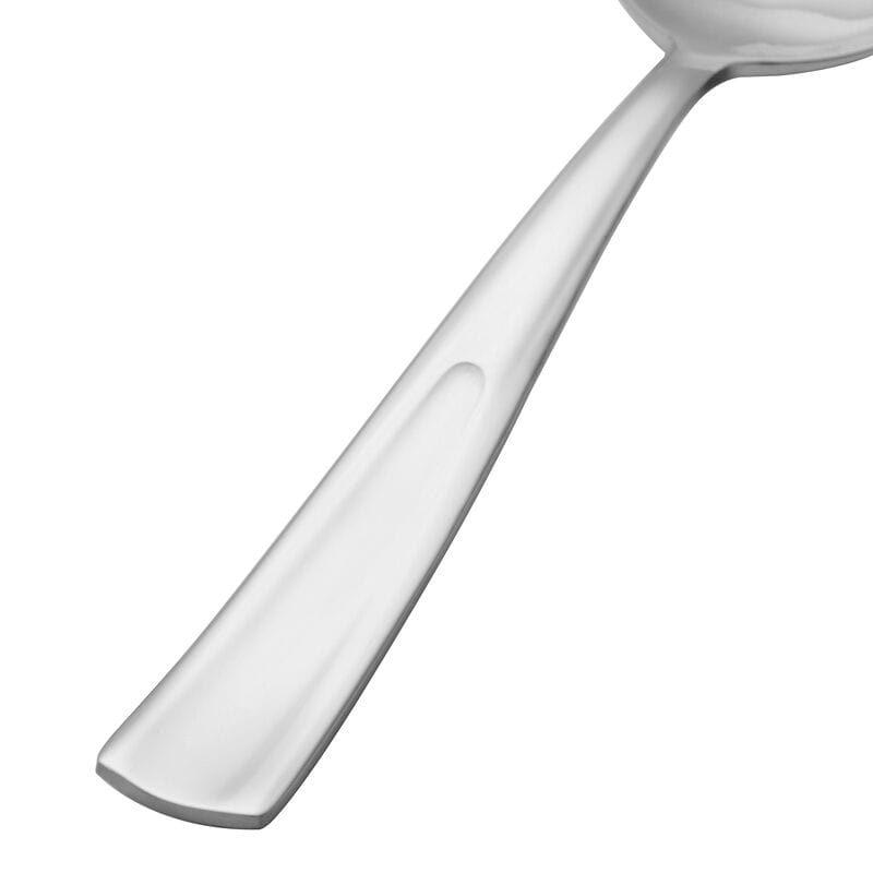 Close-up of a Danford dinner spoon handle on a white background