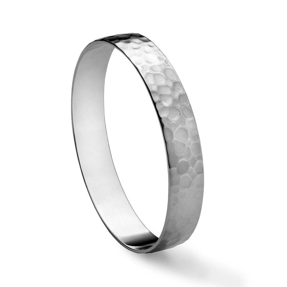 Old Master Sterling Hammer Bangle Bracelet, Small