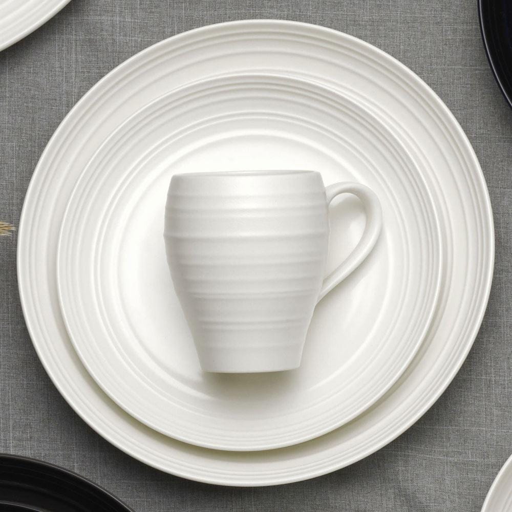 Swirl White Salad Plate