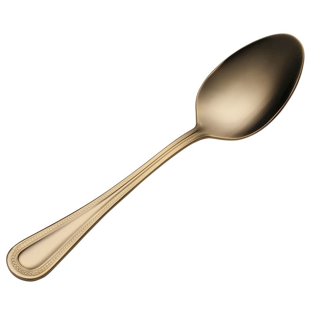 Gold plated spoon with a beaded decorative handle from Towle Hotel flatware