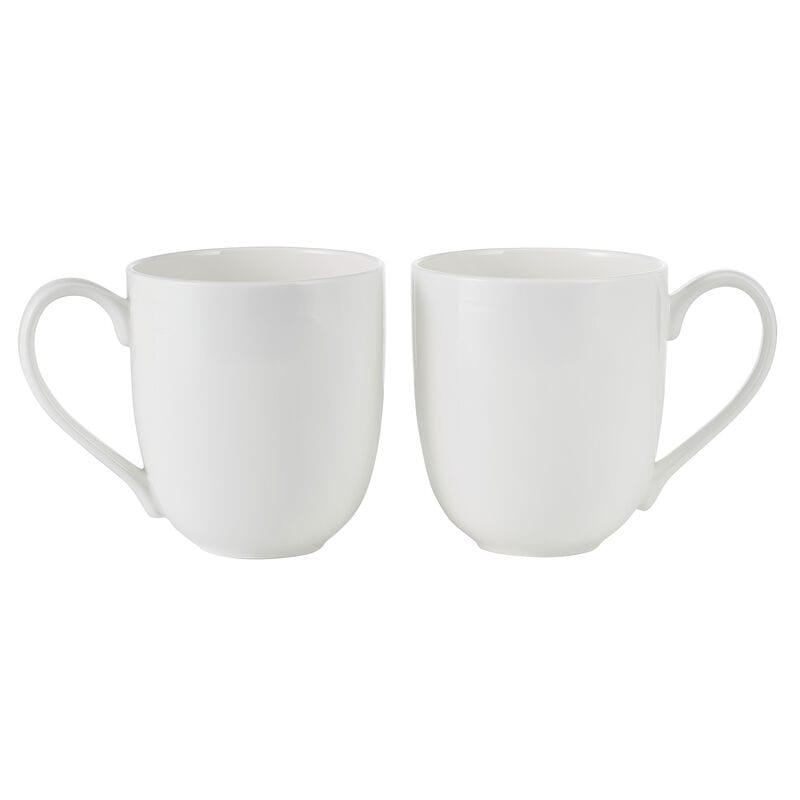 Delray set of two white oversized mugs shown side by side.