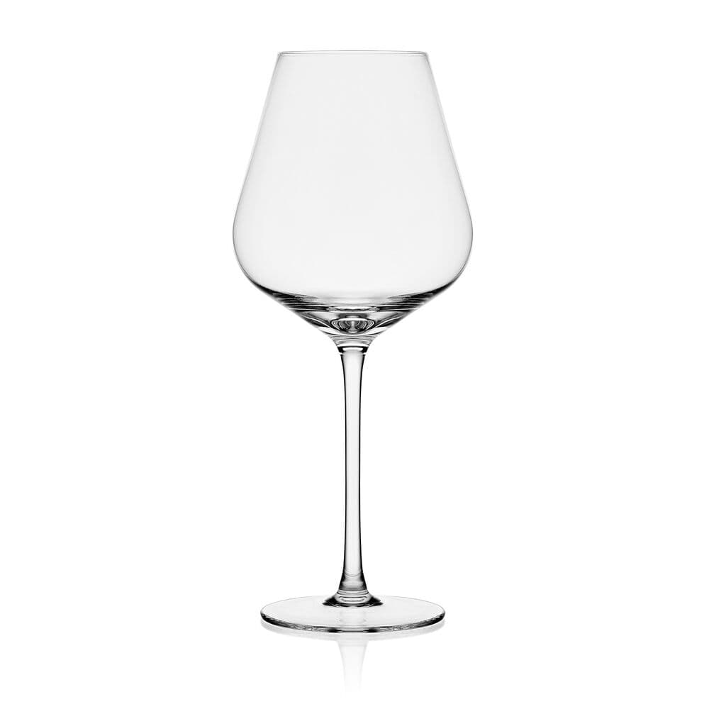 Samantha Set of 4 Red Wine Glasses empty stemmed wine glass on a white background