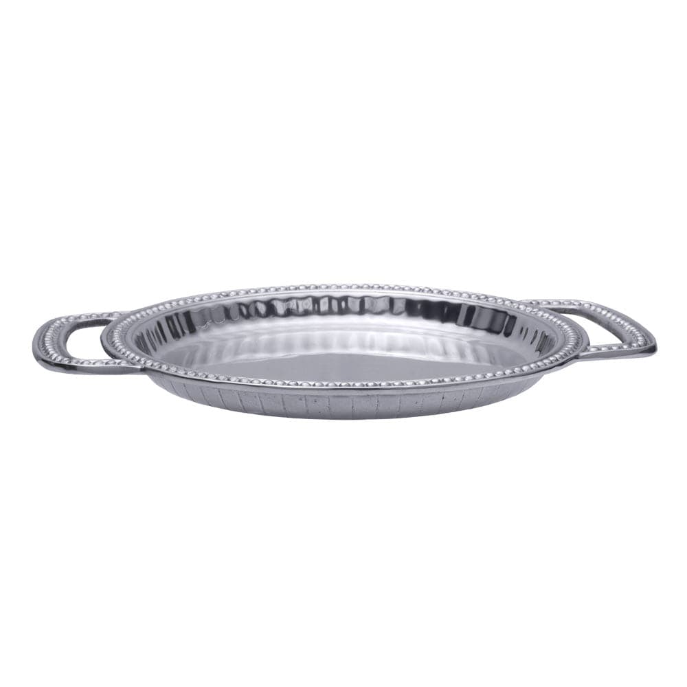 Flutes & Pearls Small Round Handled Tray